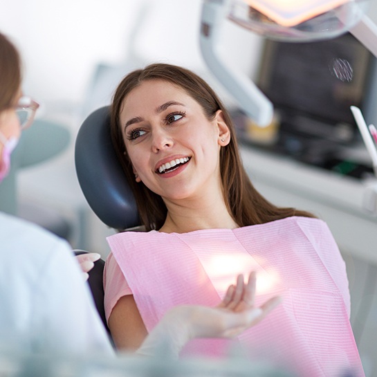 Patient in the dental chair